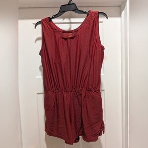 Honeymark Sage Swim Romper Terra Cotta Red Size XL Pockets Lined